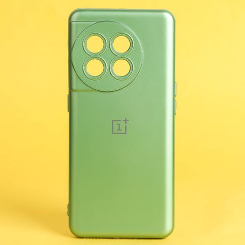 Light Green Metallic Finish Silicone Case for Oneplus 11