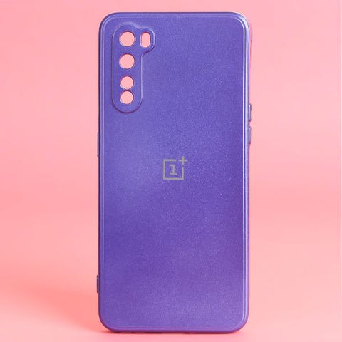 Violet Metallic Finish Silicone Case for Oneplus Nord