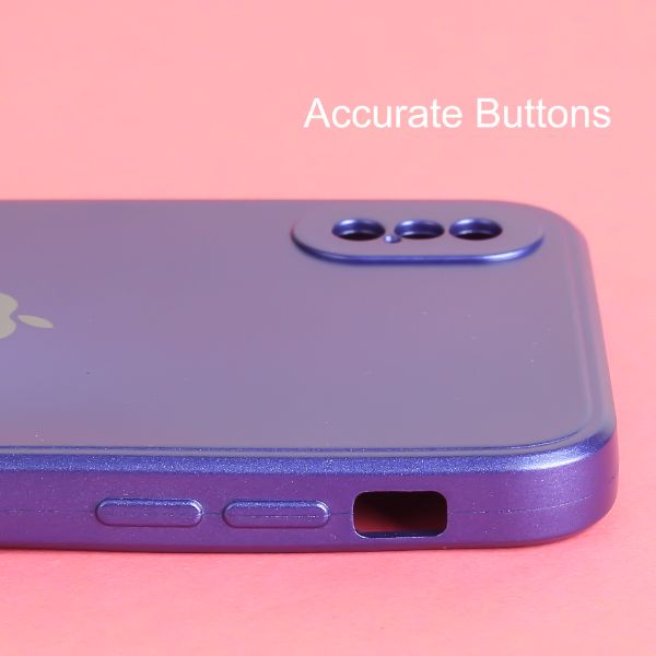 Violet Metallic Finish Silicone Case for Apple Iphone X/XS