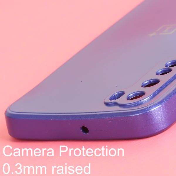 Violet Metallic Finish Silicone Case for Oneplus Nord