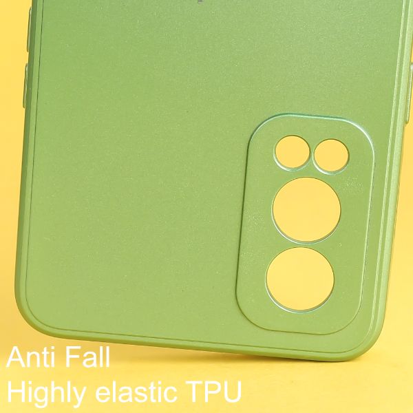 Light Green Metallic Finish Silicone Case for Oneplus Nord 2