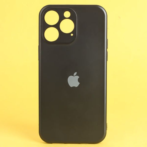 Black Metallic Finish Silicone Case for Apple Iphone 14 Pro