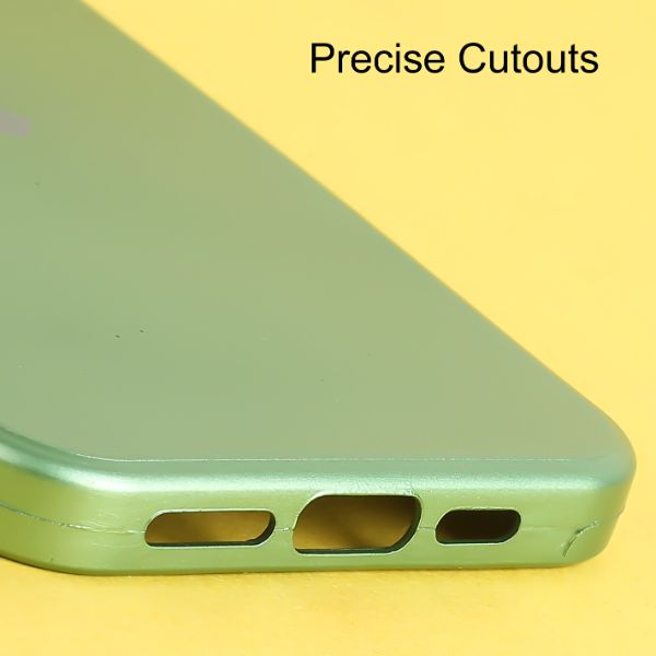 Light Green Metallic Finish Silicone Case for Apple Iphone 14 Pro Max