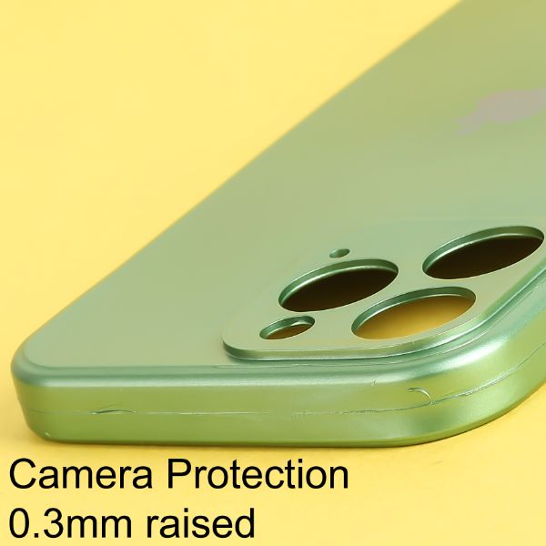 Light Green Metallic Finish Silicone Case for Apple Iphone 14 Pro Max