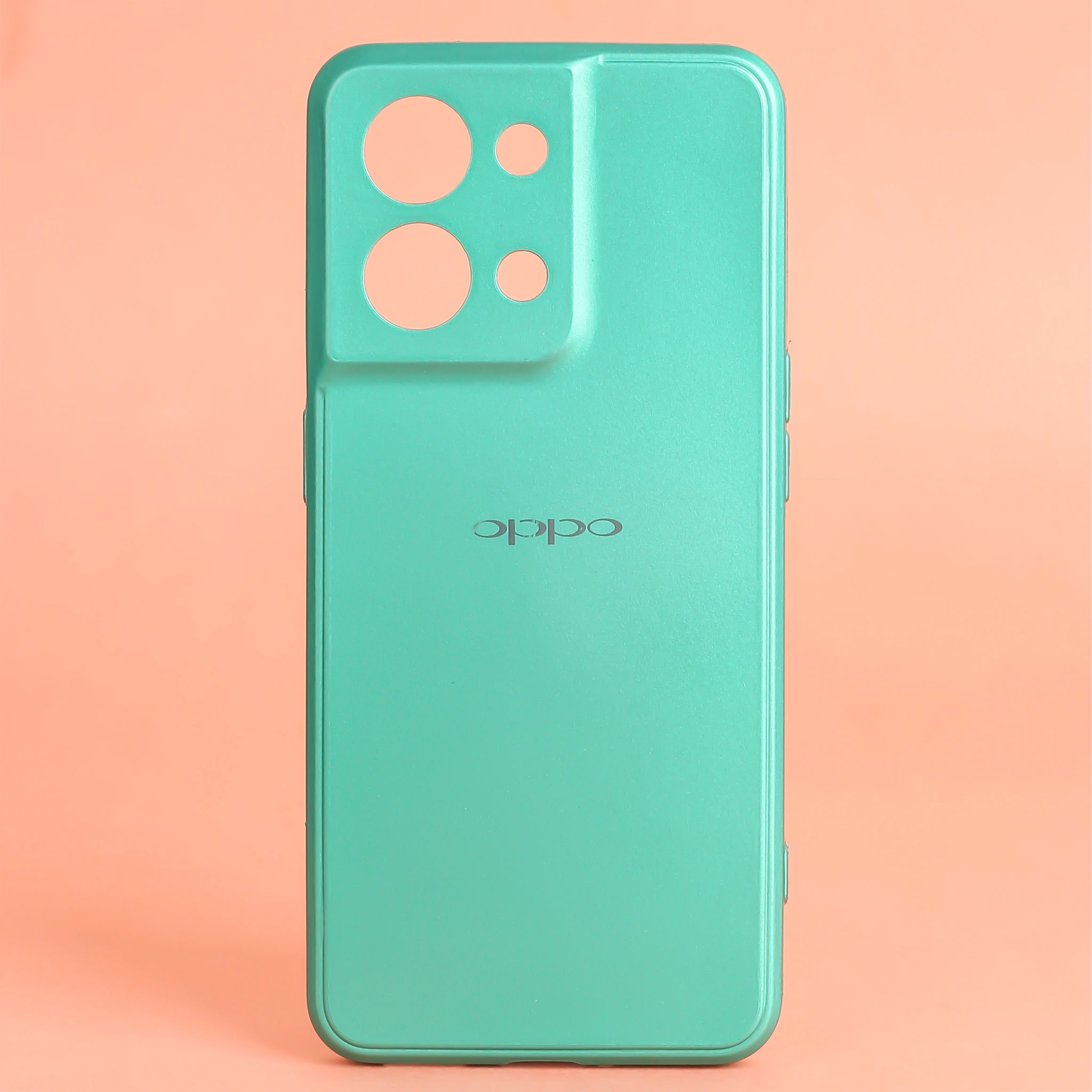 Dark Green Metallic Finish Silicone Case for Oppo Reno 8