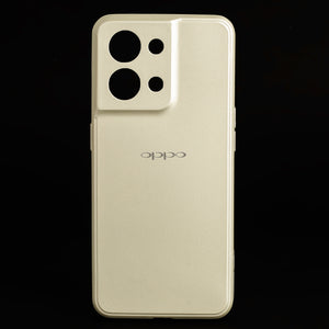 Cream Metallic Finish Silicone Case for Oppo Reno 8