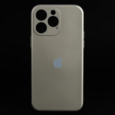 Dark Grey Metallic Finish Silicone Case for Apple Iphone 14 Pro Max