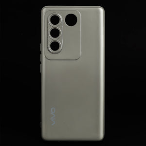 Dark Grey Metallic Finish Silicone Case for Vivo V27 5G