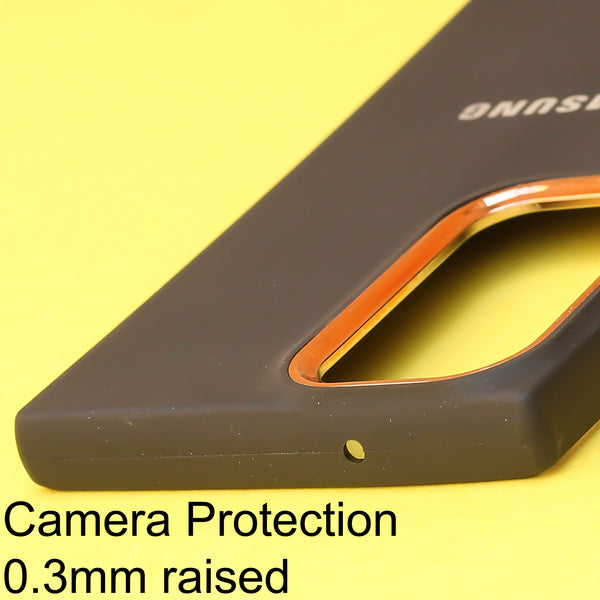 Brown Ring Black Guardian Metal Case for Samsung S23 Ultra