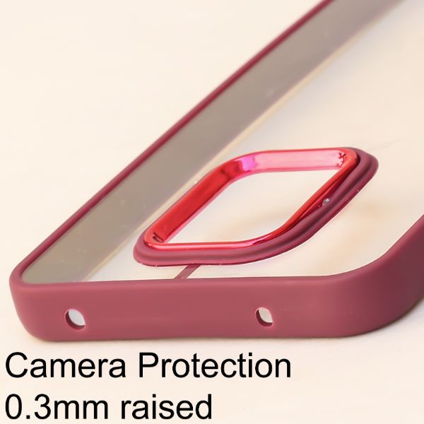 Mehroon Metal Safe Transparent Case for Redmi Note 9 Pro max