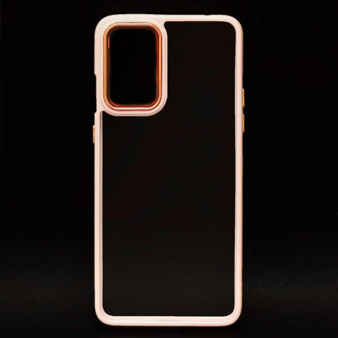 Peach Metal Safe Transparent Case for Redmi Note 10 Pro