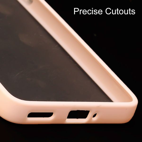 Peach Metal Safe Transparent Case for Redmi Note 10 Pro Max