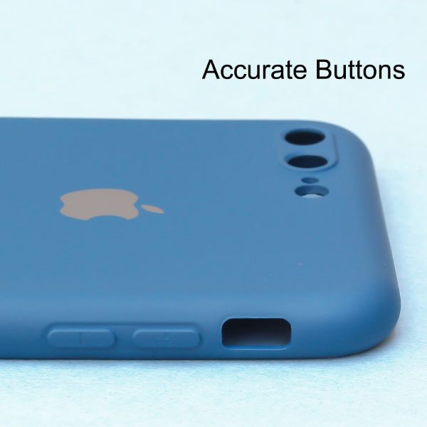 Dark Blue Camera Original Silicone case for Apple iphone 8 Plus