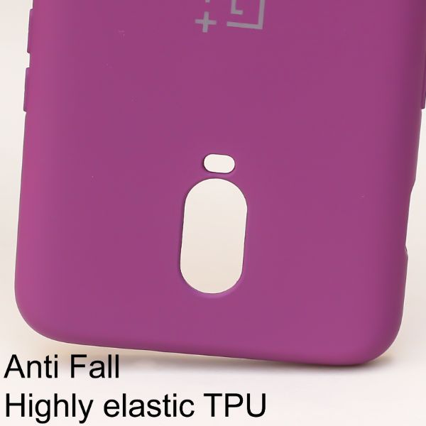 Dark Pink Camera Original Silicone Case for Oneplus 6T