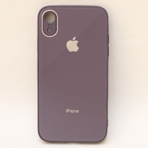 Deep Purple camera Safe mirror case for Apple Iphone XR