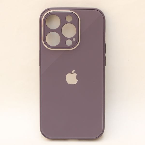 Deep Purple camera Safe mirror case for Apple Iphone 14 Pro Max