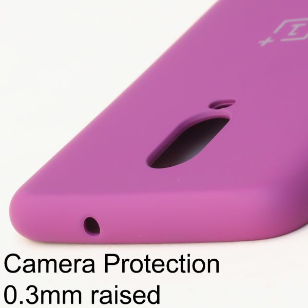 Dark Pink Camera Original Silicone Case for Oneplus 6T