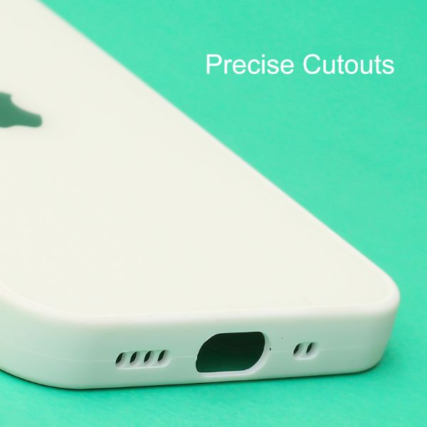 White camera Safe mirror case for Apple Iphone 15