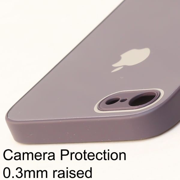 Deep Purple camera Safe mirror case for Apple Iphone 8