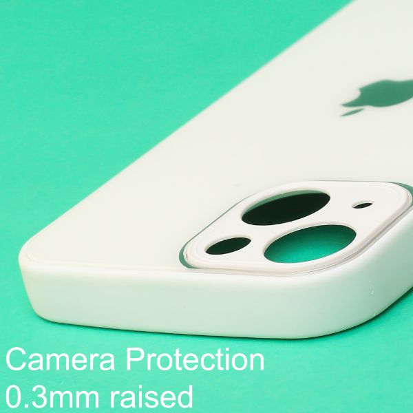 White camera Safe mirror case for Apple Iphone 15 Plus