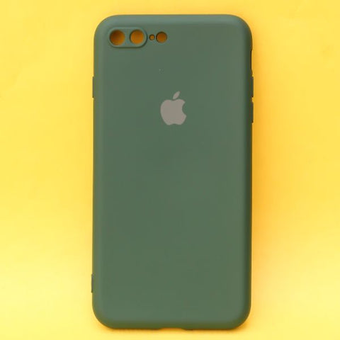 Dark Green Original Camera Silicone case for Apple iphone 8 Plus