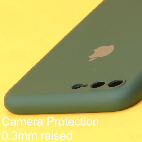 Dark Green Original Camera Silicone case for Apple iphone 8 Plus