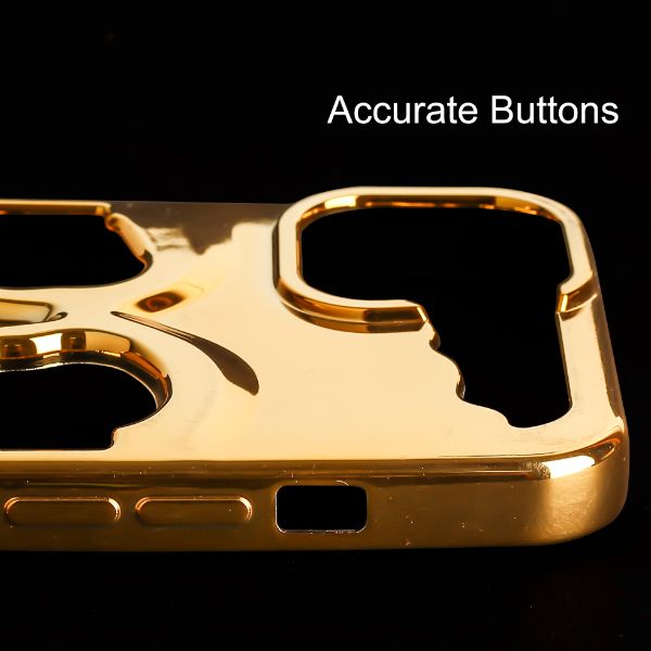 Golden Hollow Skull Design Silicone case for Apple iphone 14 Pro Max