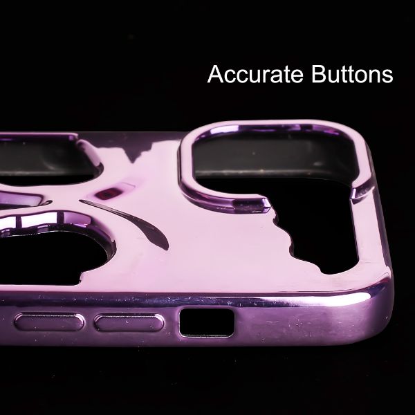 Purple Hollow Skull Design Silicone case for Apple iphone 13