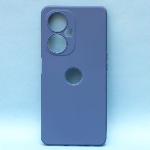 Dark Blue Candy Logo cut Silicone Case for Oneplus Nord CE 3 Lite