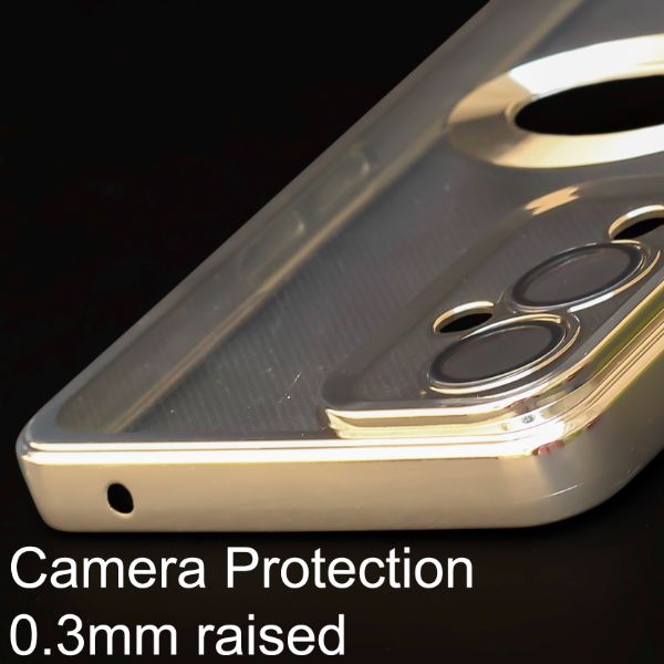 Silver 6D Chrome Logo Cut Transparent Case for Oneplus 9