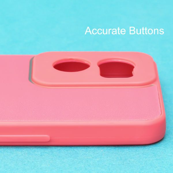 Dark Pink camera Safe mirror case for Oneplus Nord CE 2