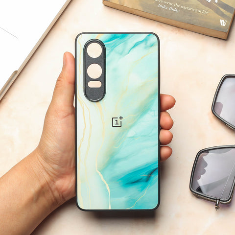 Green Luxe Marble metal back case for OnePlus Nord CE 4 Lite