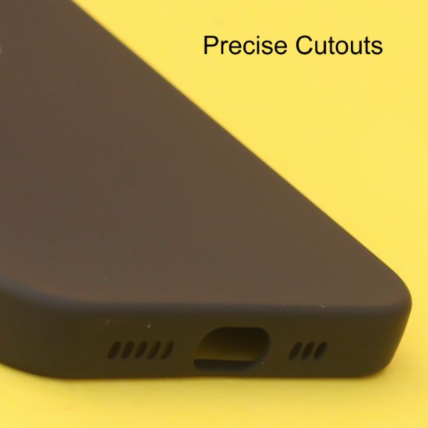 Black Original Camera Safe Silicone case for Apple iphone 12 Mini