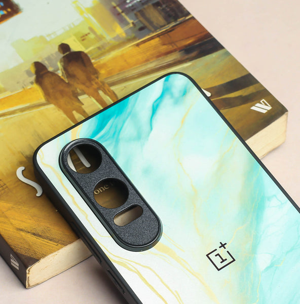 Green Luxe Marble metal back case for OnePlus Nord CE 4 Lite