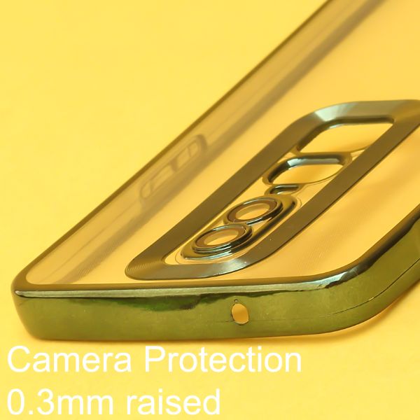 Green 6D Chrome Logo Cut Transparent Case for Oneplus 6