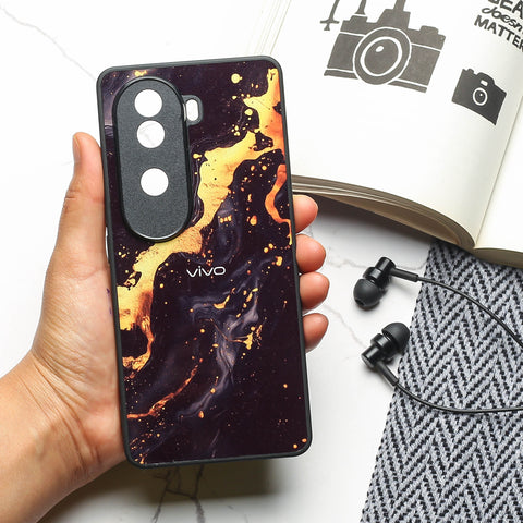 Black Gold Blaze metal back case for Vivo V40e
