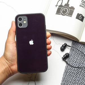 Black metal back case for Apple Iphone 11
