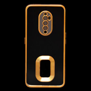 Gold 6D Chrome Logo Cut Transparent Case for Oppo Reno 2Z
