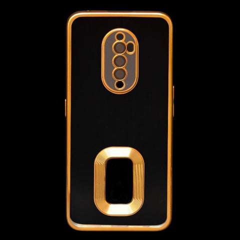 Gold 6D Chrome Logo Cut Transparent Case for Oppo Reno 2Z