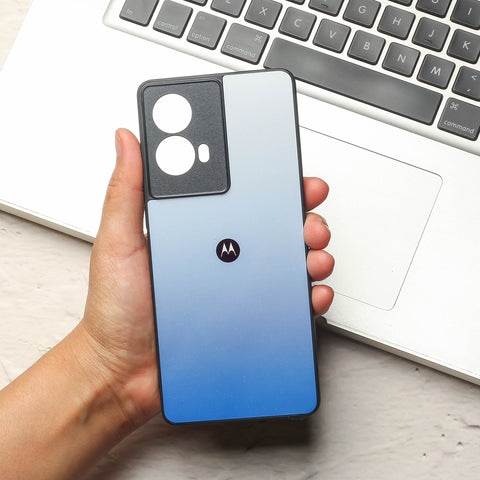 Blue Gradient metal back case for Moto Edge 50 Fusion