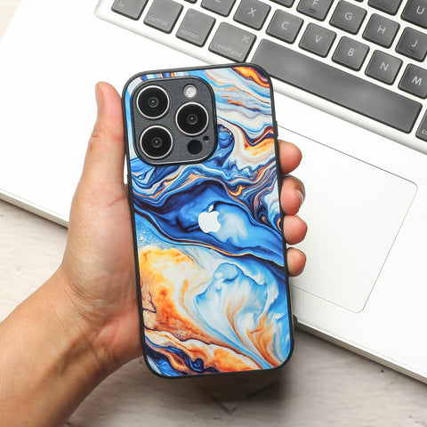 Blue Opulent metal back case for Apple Iphone 13 pro