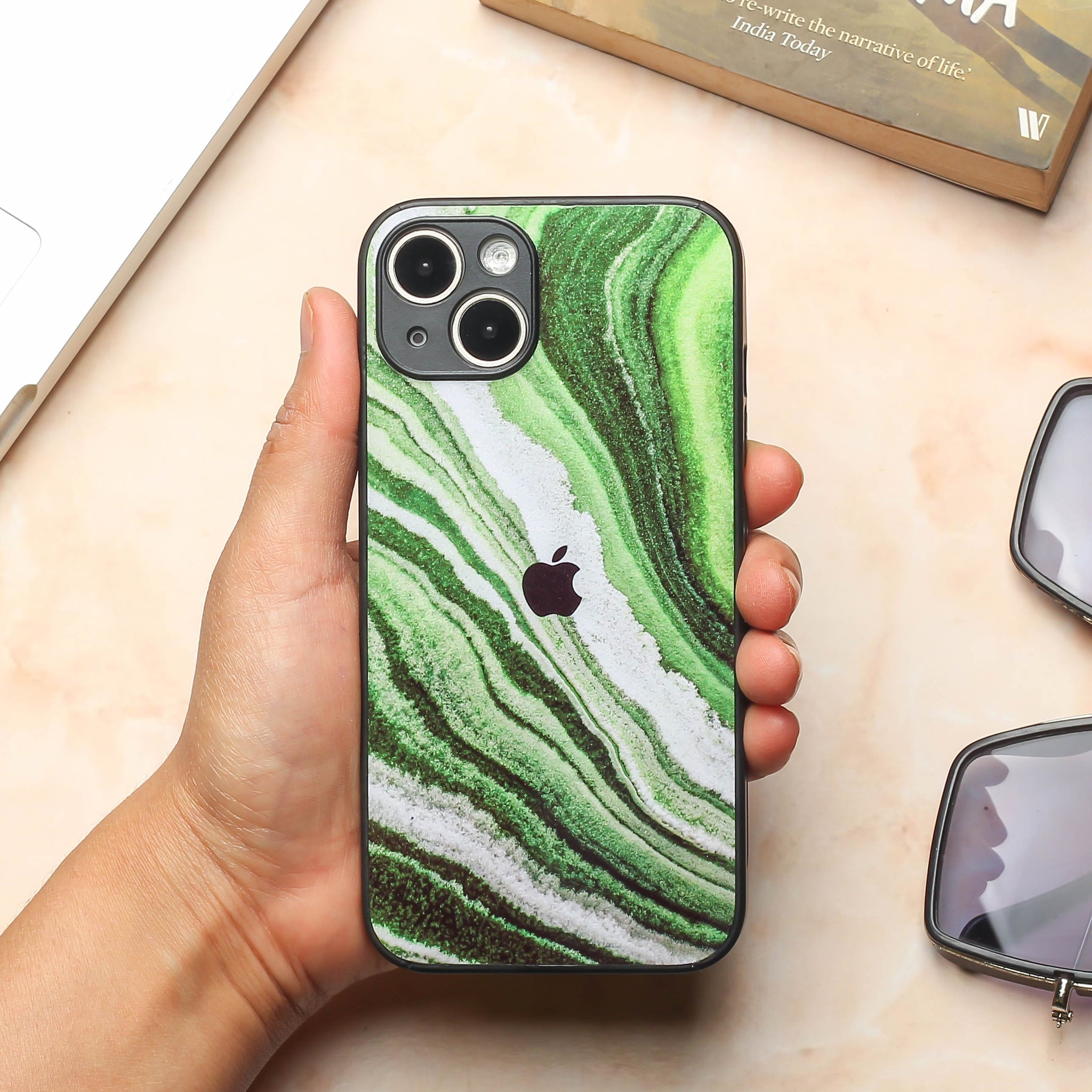 Greenstone Essence metal back case for Apple Iphone 14 Plus