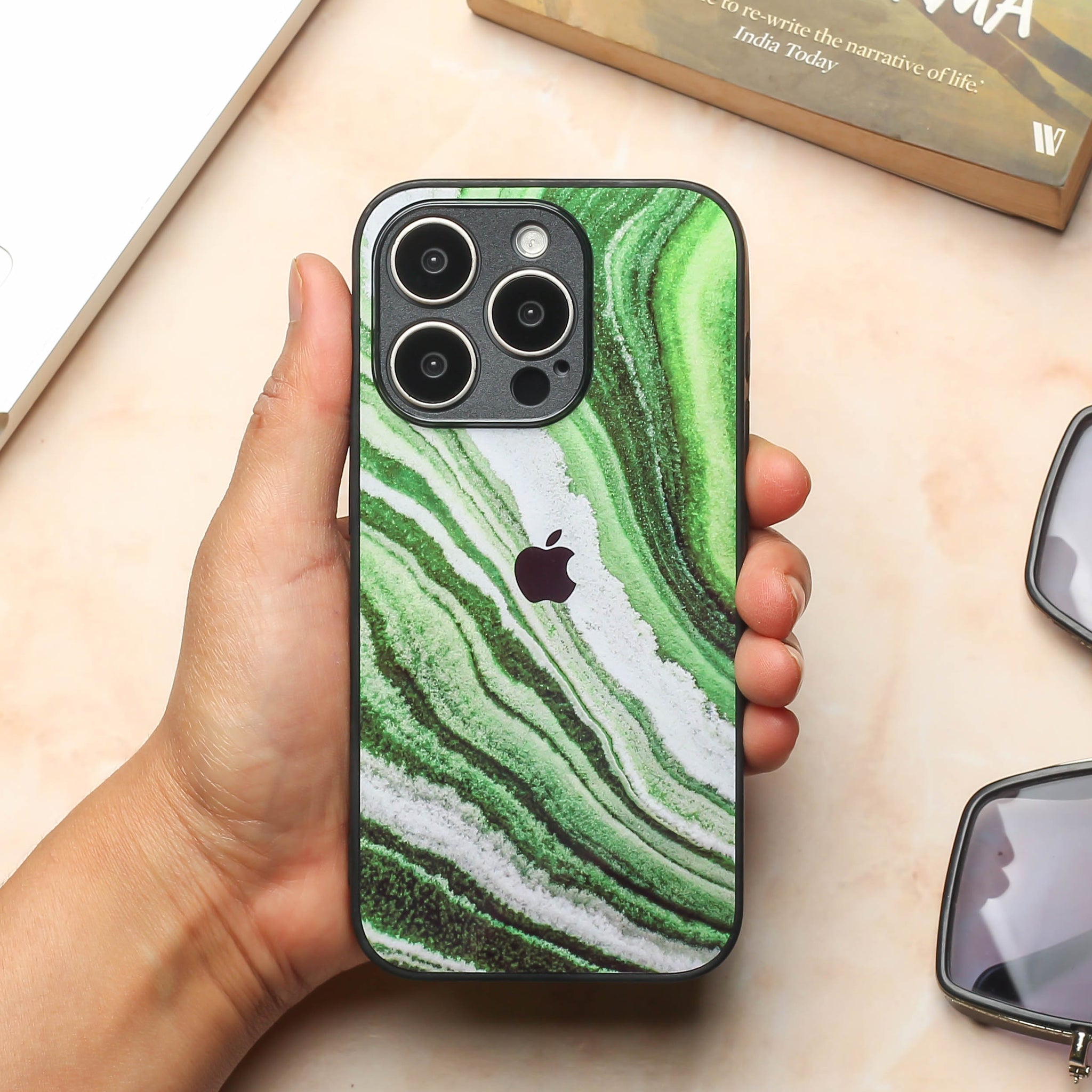 Greenstone Essence metal back case for Apple Iphone 14 Pro