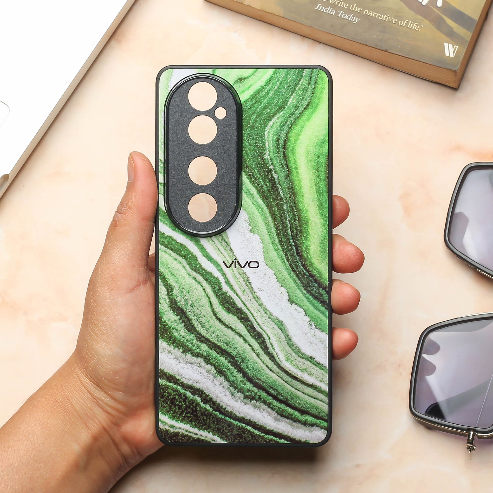 Greenstone Essence metal back case for Vivo V40