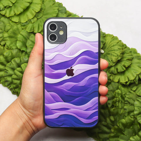 Purple Crest metal back case for Apple Iphone 12