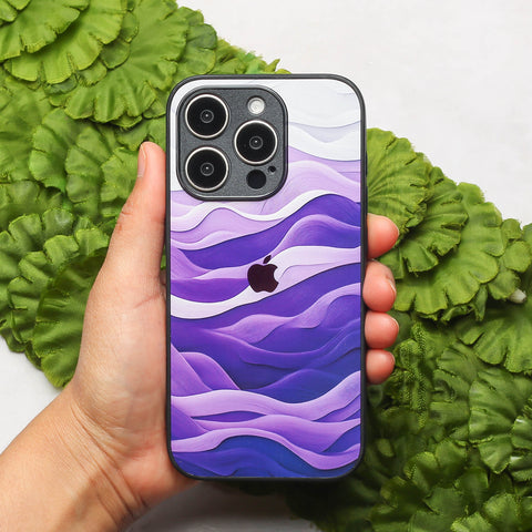 Purple Crest metal back case for Apple Iphone 13 pro