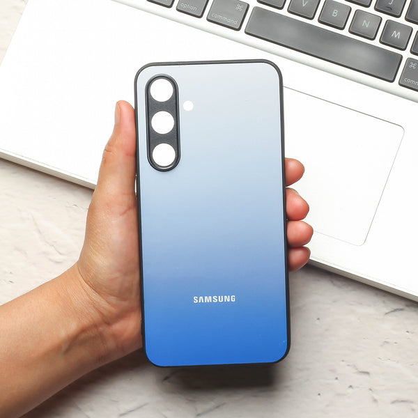 Blue Gradient metal back case for Samsung S24 FE