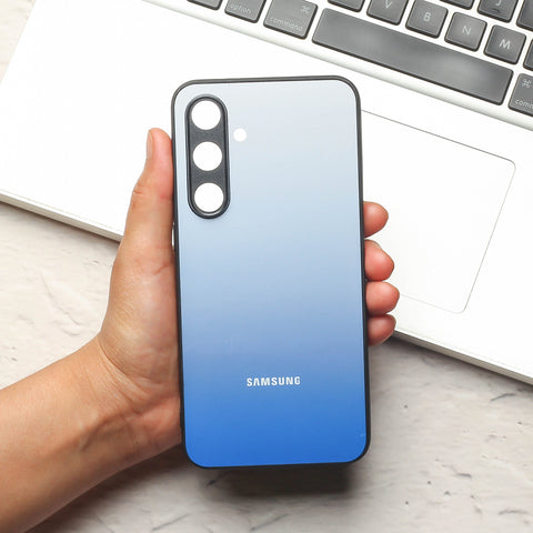 Blue Gradient metal back case for Samsung S24 FE