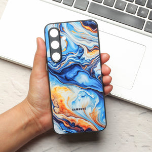 Blue Opulent metal back case for Samsung S23 FE