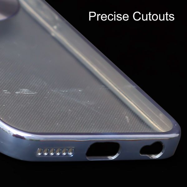 Silver 6D Chrome Logo Cut Transparent Case for Apple iphone 5/5s